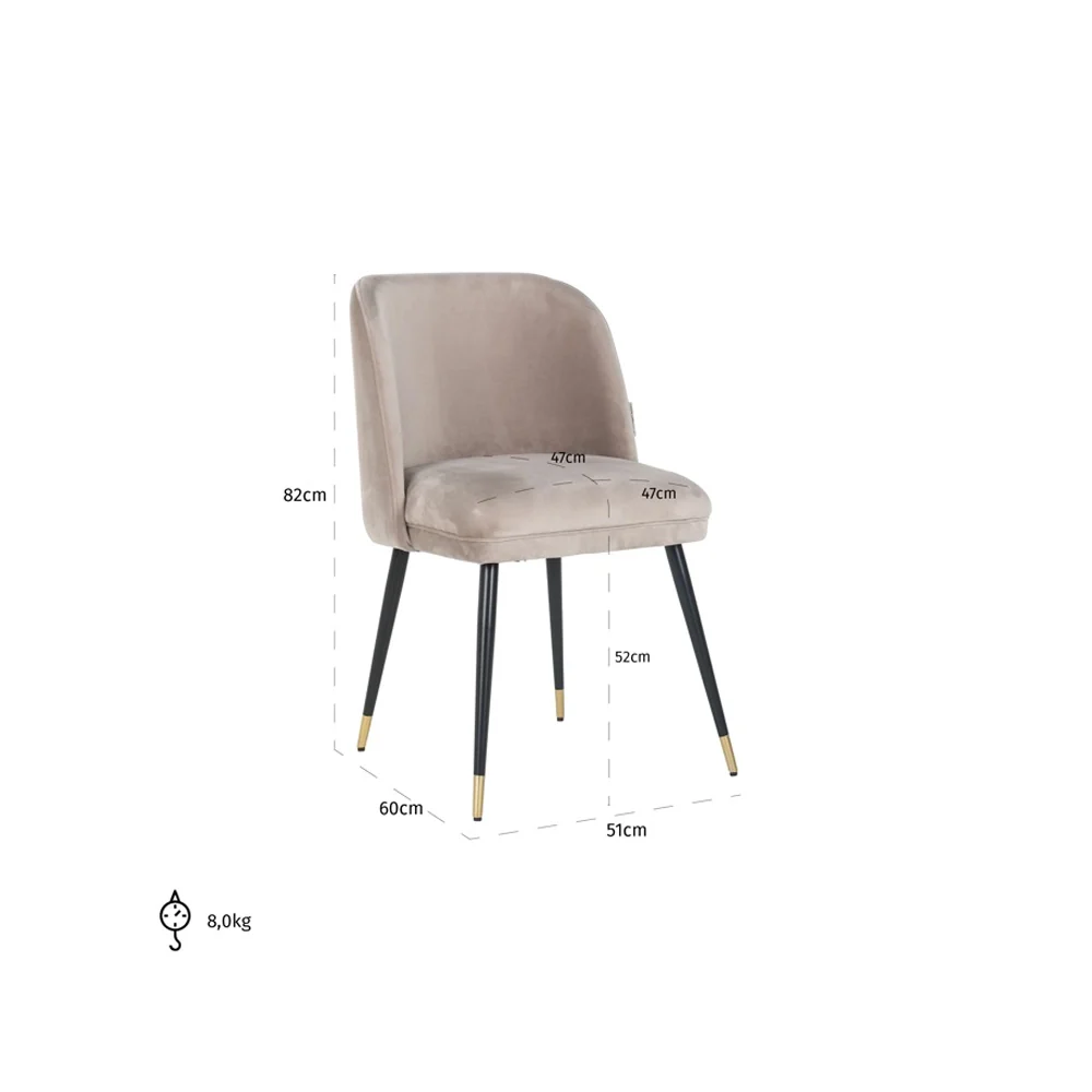 Richmond Interiors Alicia Chair in Khaki Velvet – Excess Stock - Image 8