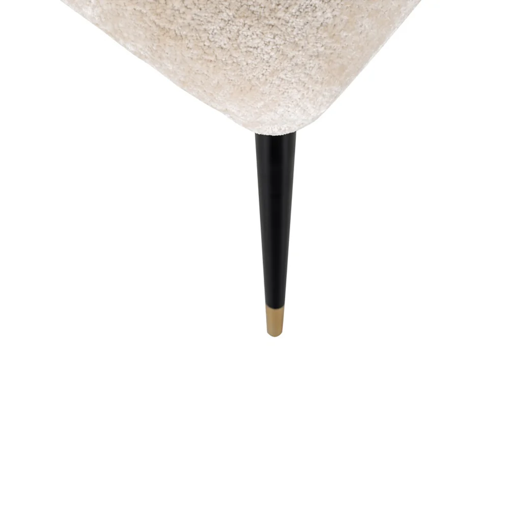 Richmond Interiors Alicia Chair in White Chenille Fabric - Image 6