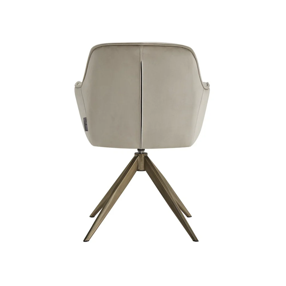 Richmond Interiors Aline Swivel Chair in Khaki Velvet - Image 3