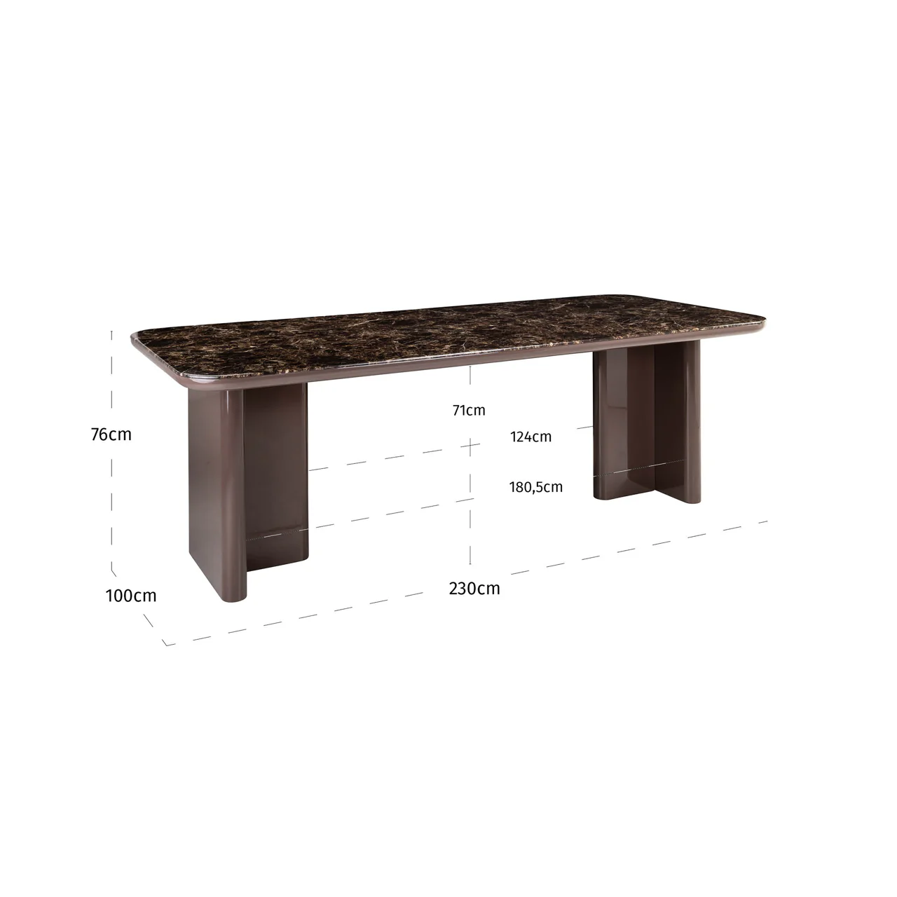 Richmond Interiors Almundi Dining Table – Chocolate Brown - Image 7