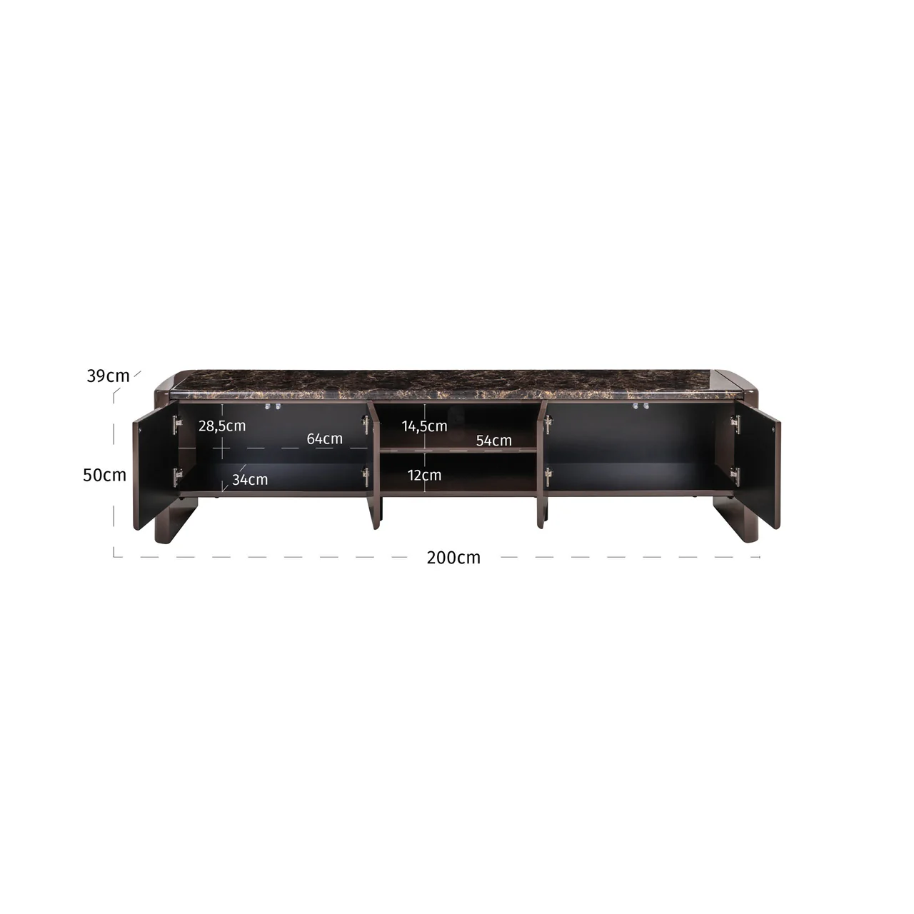 Richmond Interiors Almundi TV Cabinet - Chocolate Brown - Image 9