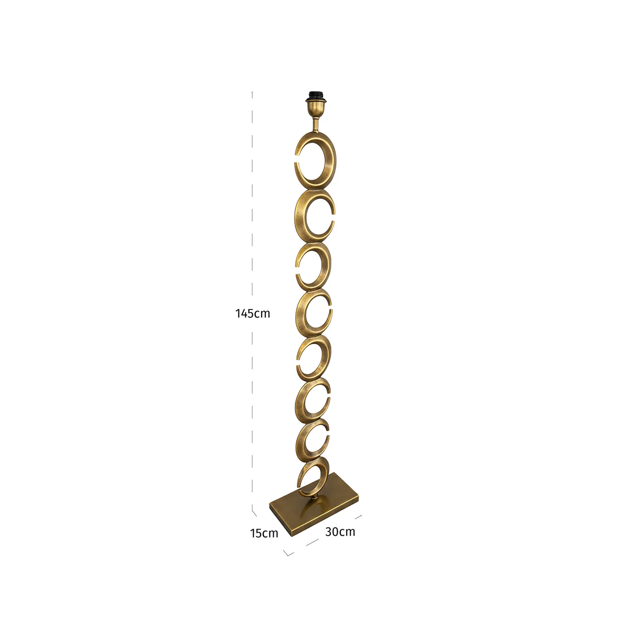 Richmond Interiors Amina Floor Lamp – Antique Brass - Image 3