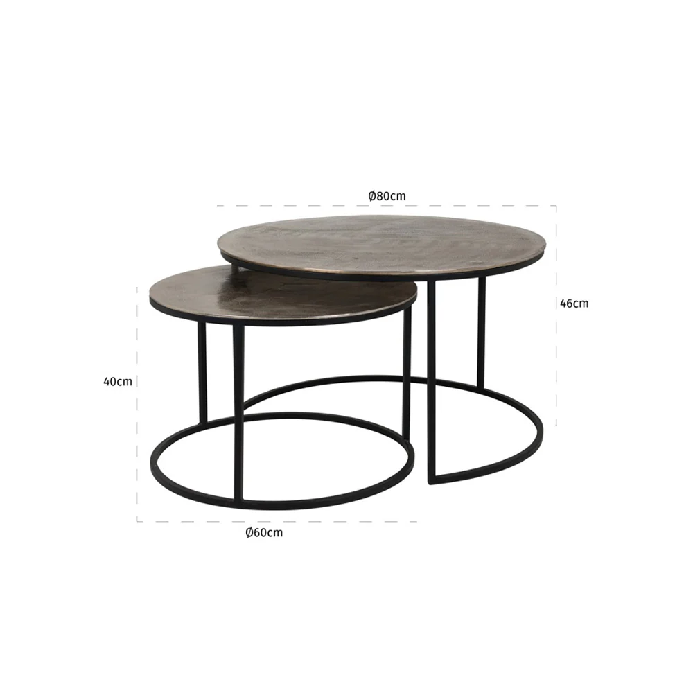 Richmond Interiors Asher Coffee Table – Set of 2 - Image 3
