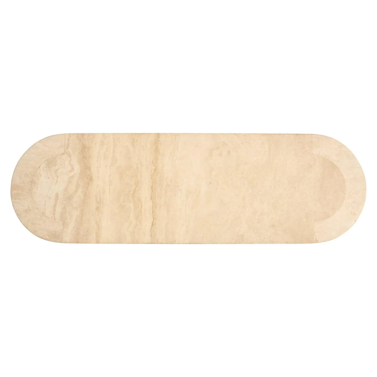 Richmond Interiors Biltmore Console Table - Beige Travertine - Image 3