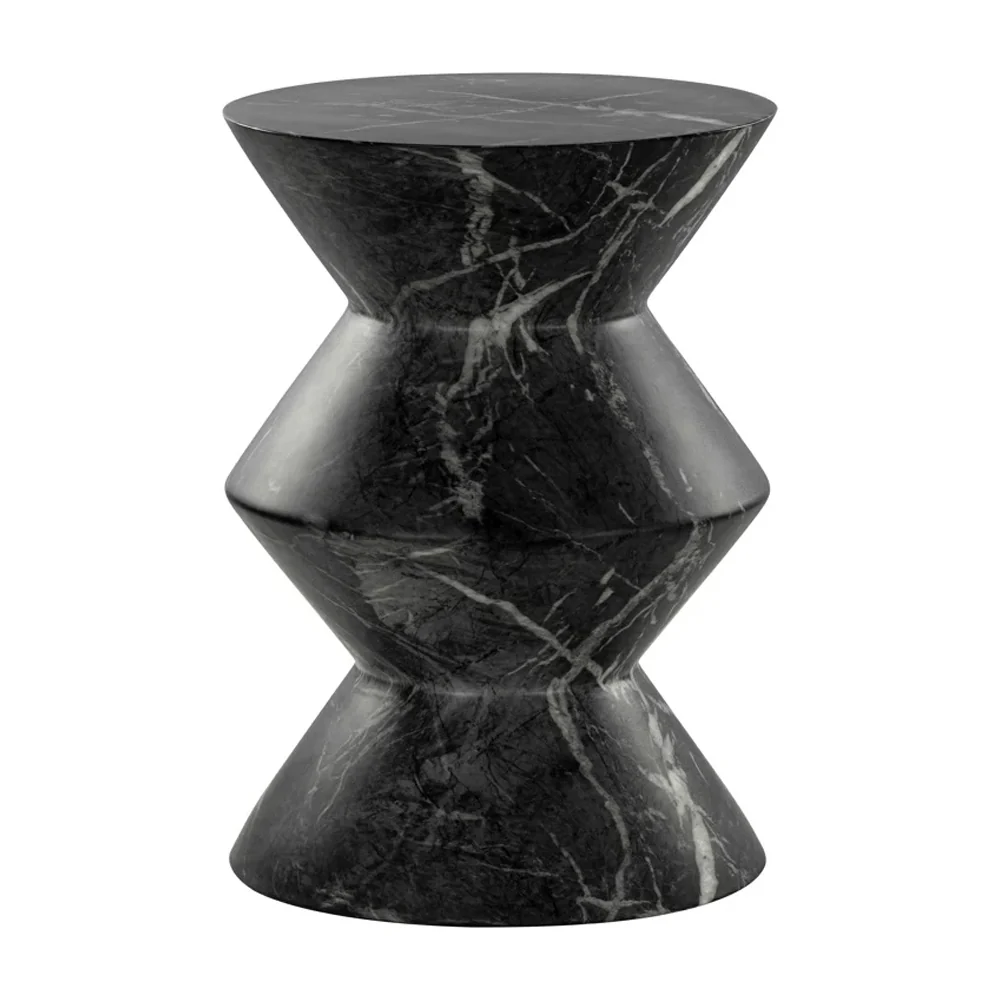 Richmond Interiors Bosco Side Table – Black Faux Marble