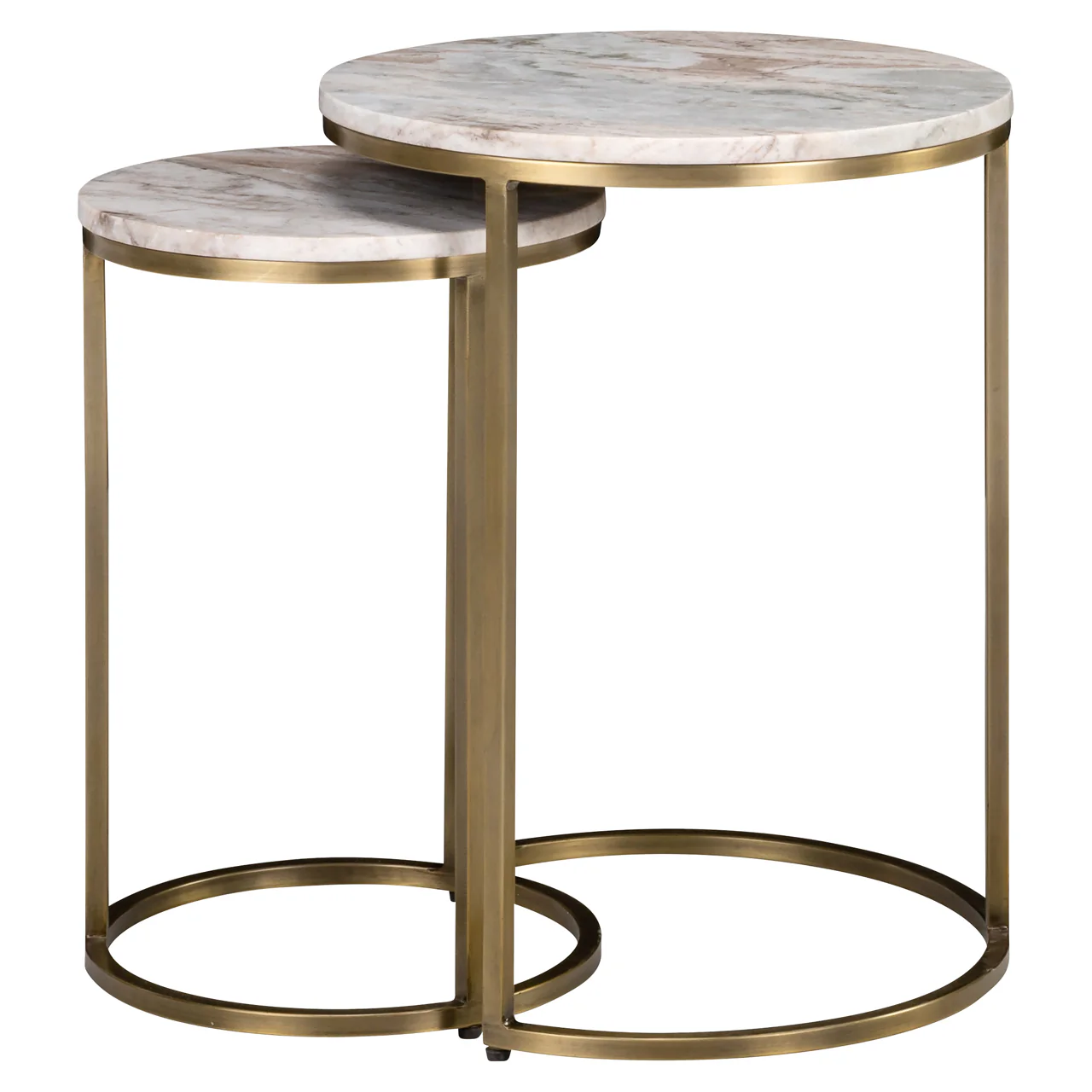 Richmond Interiors Bottega End Table – Blush Beige – Set of 2 - Image 2
