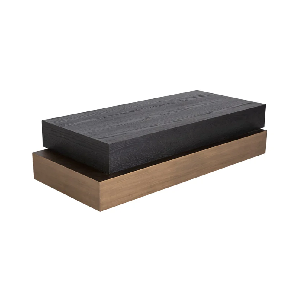 Richmond Interiors Cambon Layered Coffee Table in Dark Coffee - Image 2