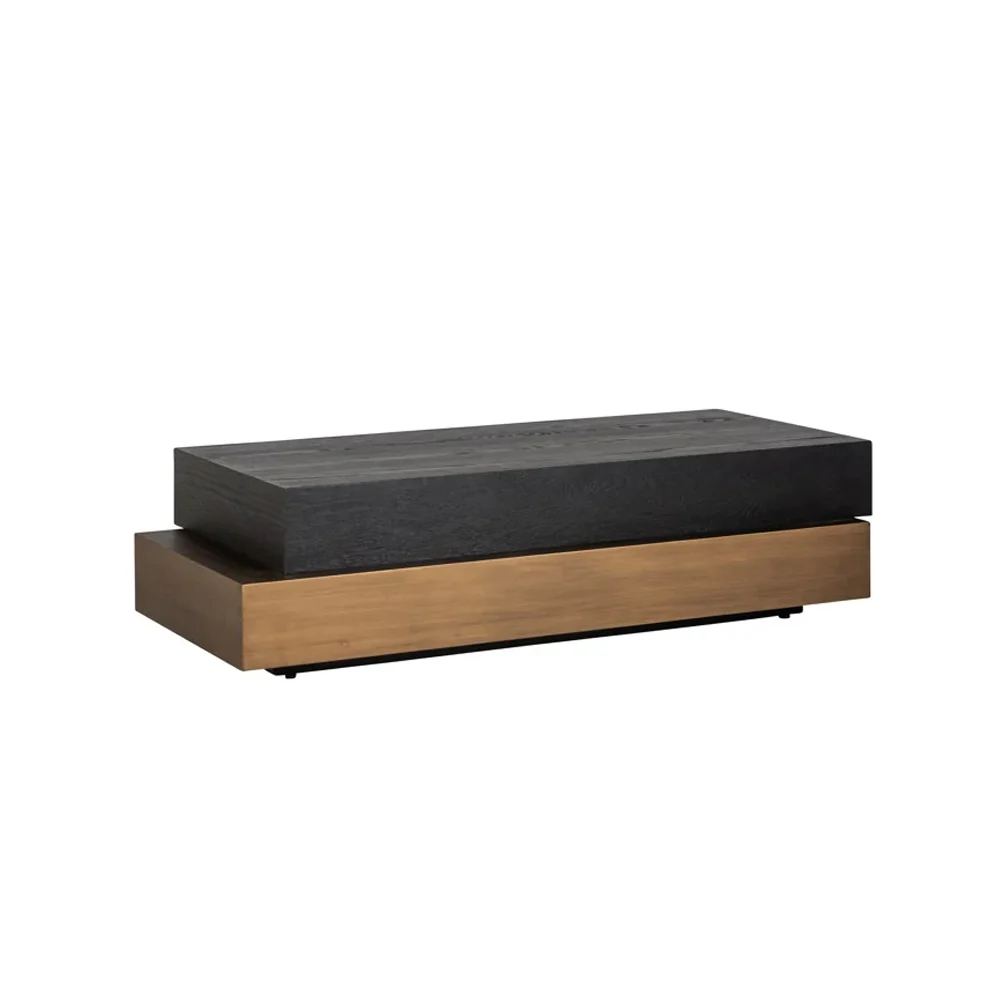 Richmond Interiors Cambon Layered Coffee Table in Dark Coffee - Image 3