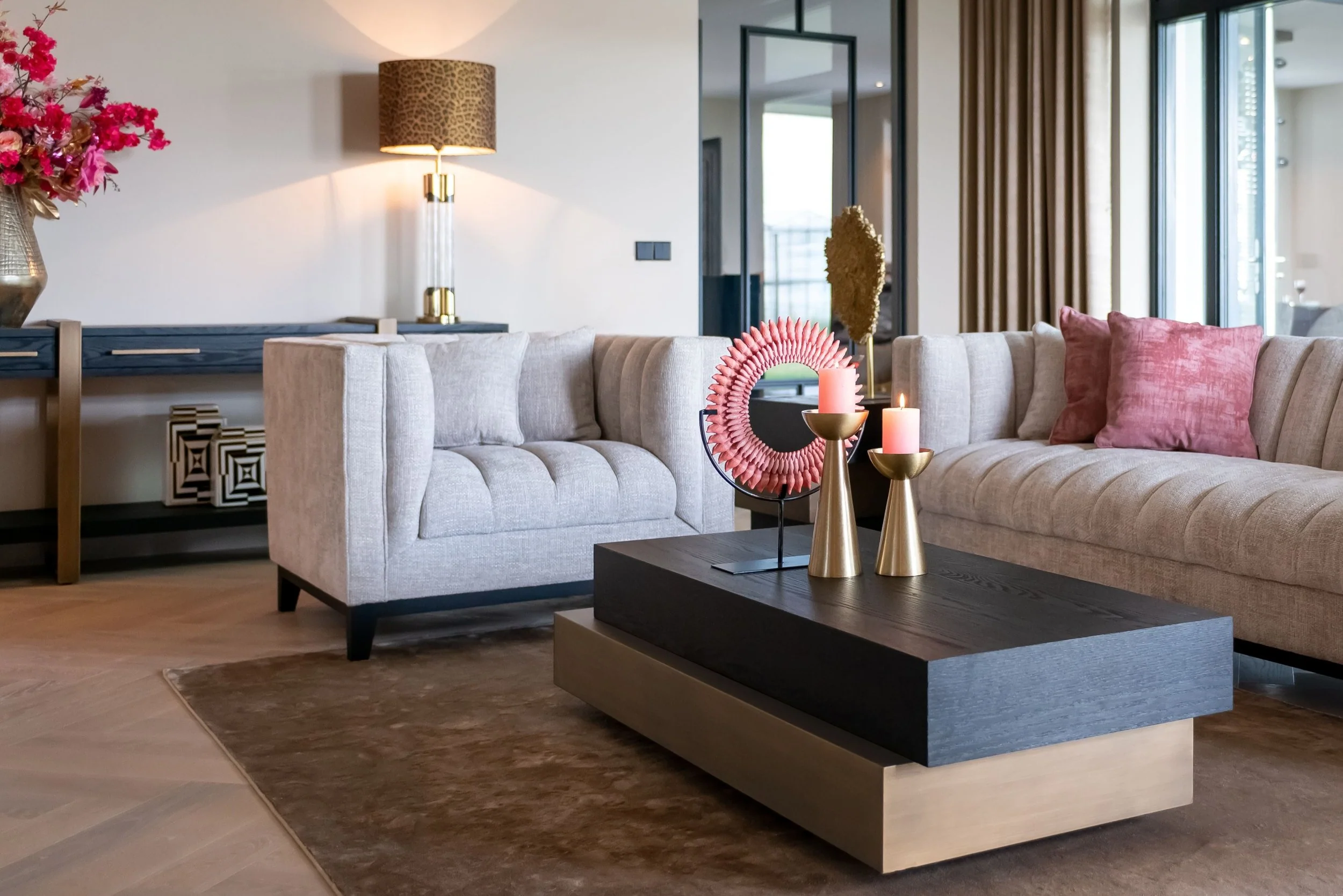 Richmond Interiors Cambon Layered Coffee Table in Dark Coffee - Image 7