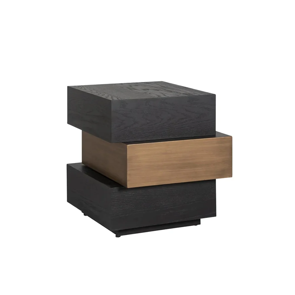Richmond Interiors Cambon Layered End Table in Dark Coffee - Image 2