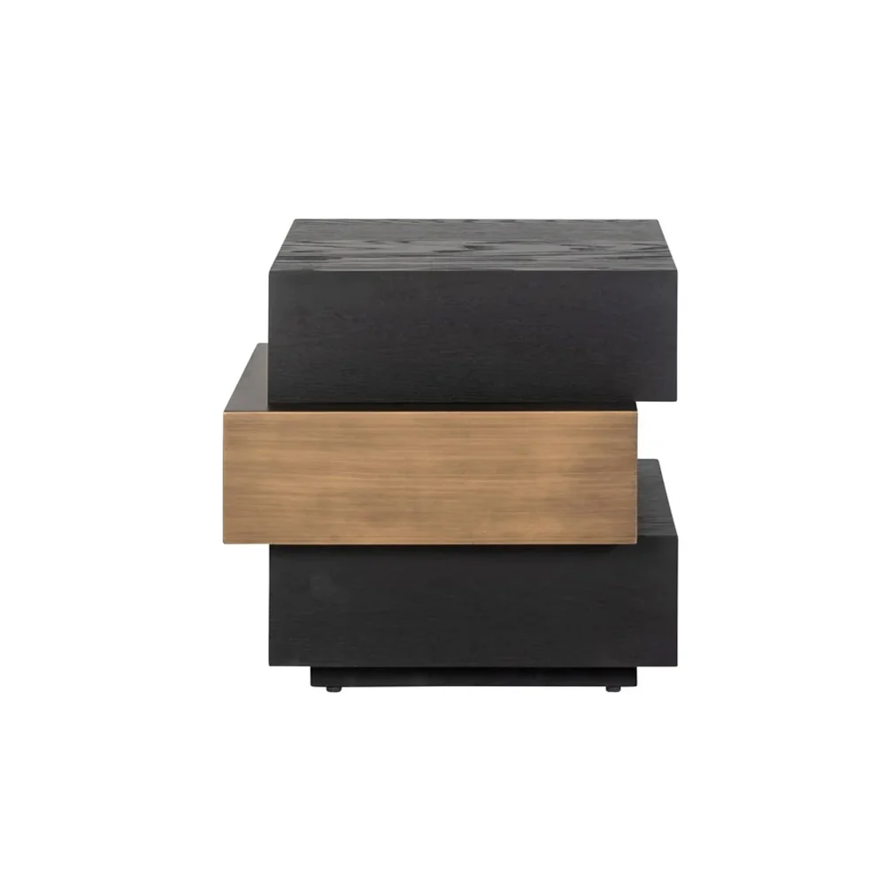 Richmond Interiors Cambon Layered End Table in Dark Coffee - Image 4