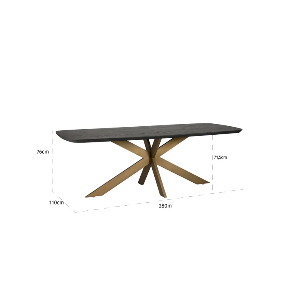 Richmond Interiors Cambon Oval Dining Table in Dark Coffee – Large - Image 5