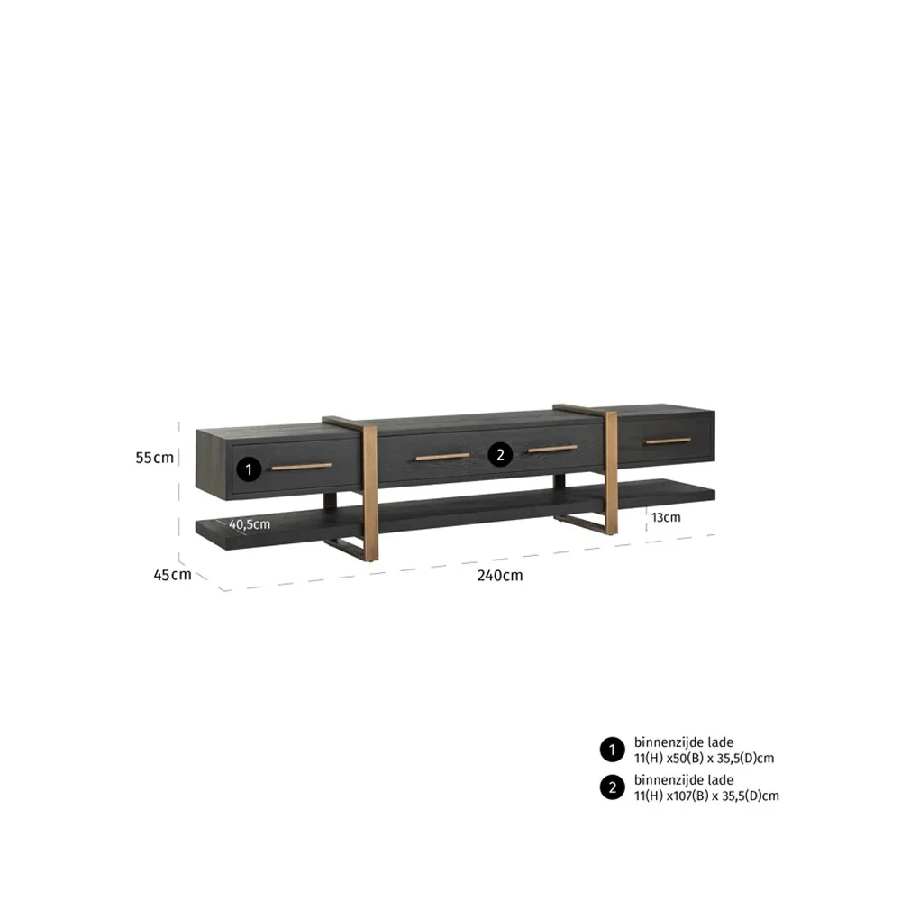 Richmond Interiors Cambon TV-Unit in Dark Coffee - Image 8
