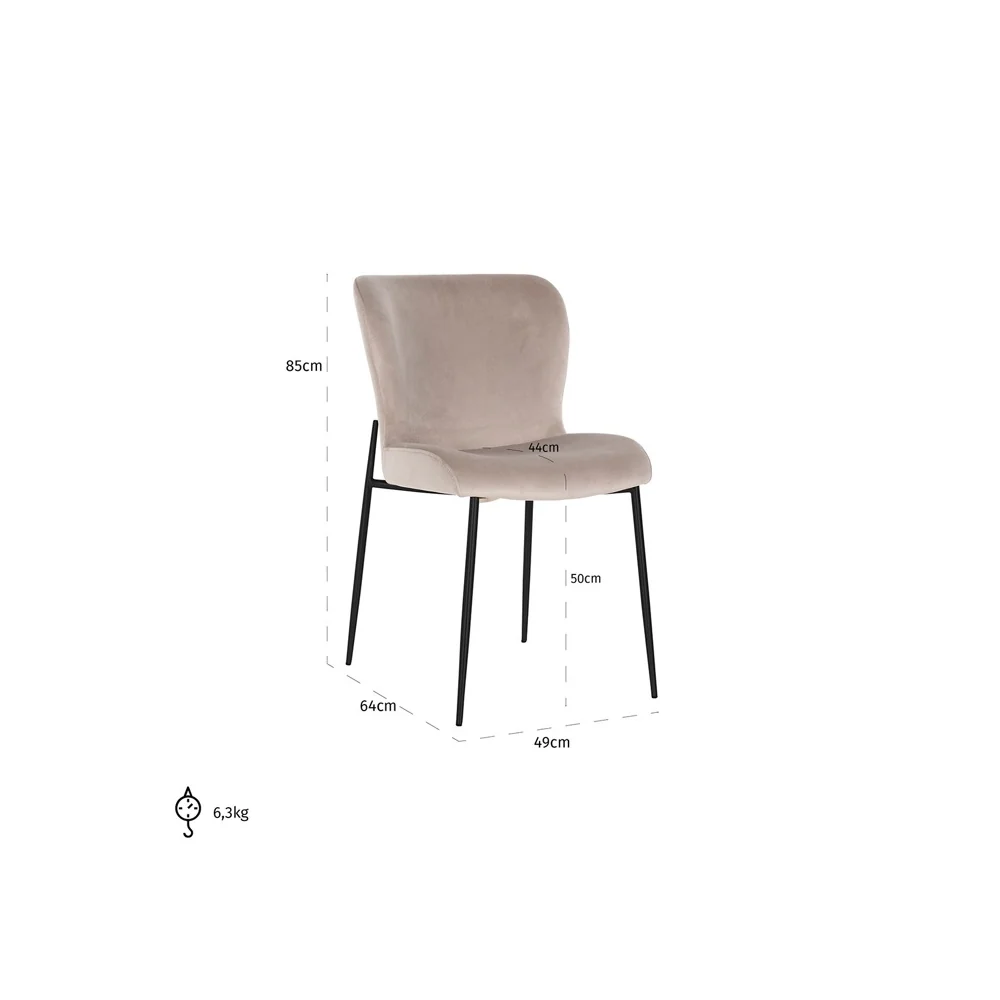 Richmond Interiors Darby Chair in Khaki Velvet - Image 5
