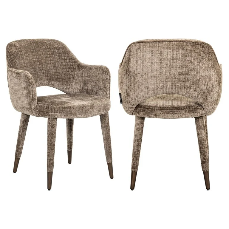 Richmond Interiors Donnatella Chair – Stone Chenille - Image 7