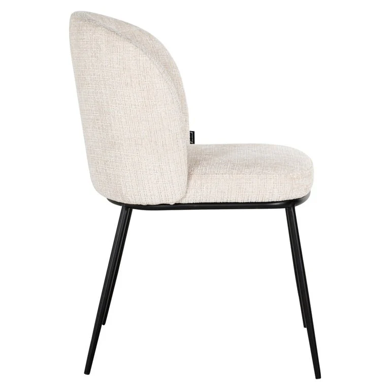Richmond Interiors Elvi Dining Chair – Beige Chenille - Set of 2 - Image 3