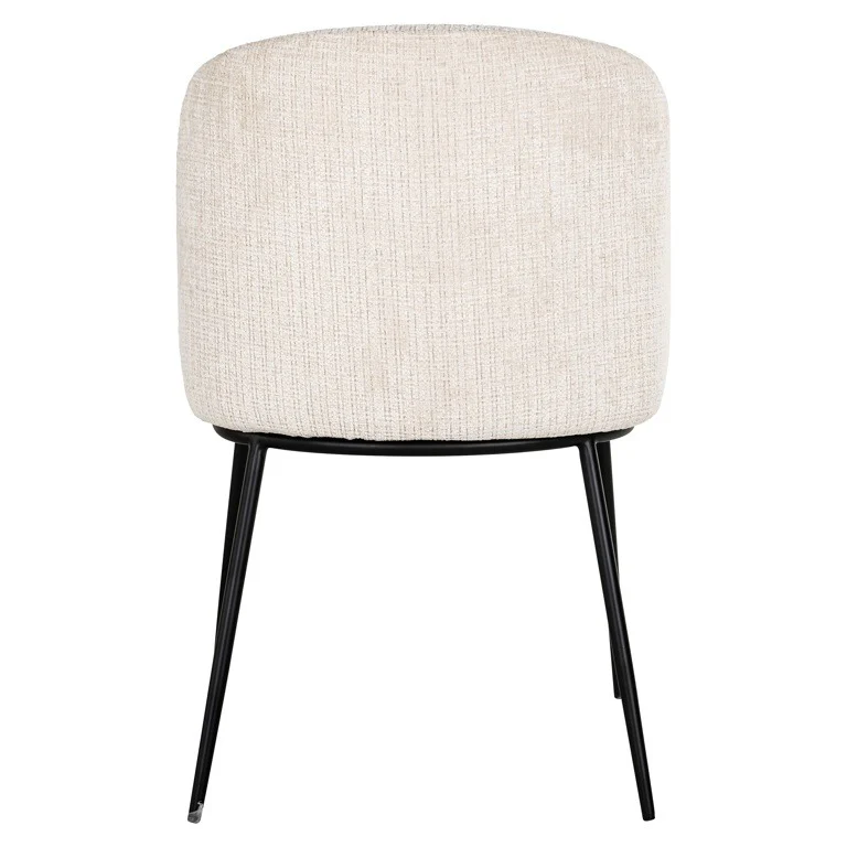 Richmond Interiors Elvi Dining Chair – Beige Chenille - Set of 2 - Image 4