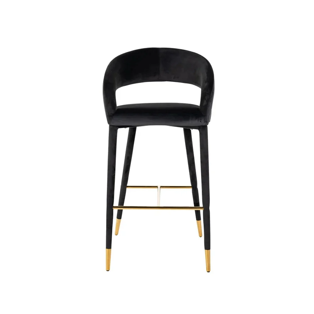 Richmond Interiors Gia Bar Stool in Anthracite Velvet – Excess Stock