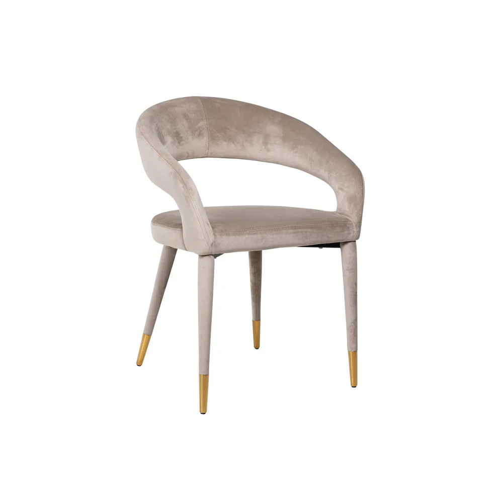 Richmond Interiors Gia Chair in Khaki Velvet - Image 2