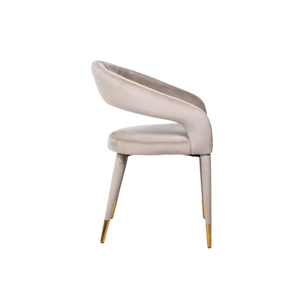 Richmond Interiors Gia Chair in Khaki Velvet - Image 3