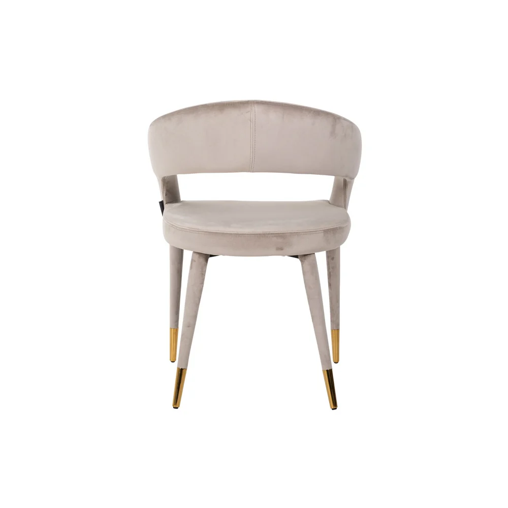 Richmond Interiors Gia Chair in Khaki Velvet - Image 4