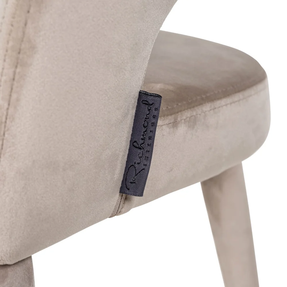 Richmond Interiors Gia Chair in Khaki Velvet - Image 5