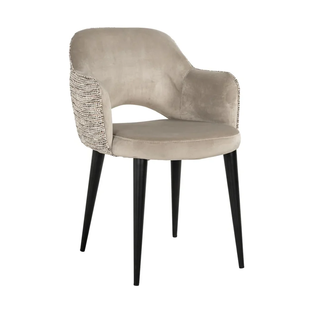 Richmond Interiors Giovanna Armchair in Trendy Nature and Quartz Khaki