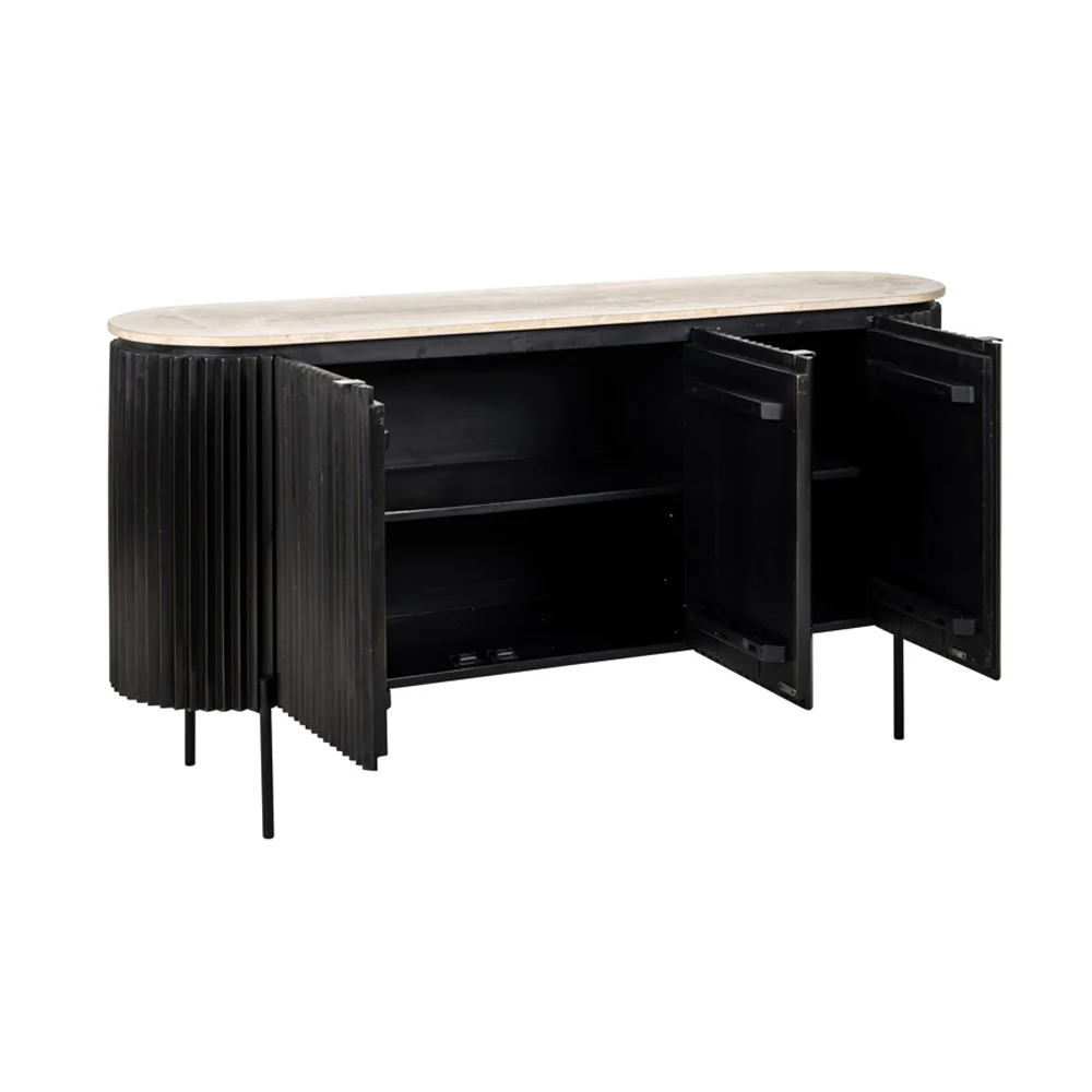 Richmond Interiors Hampton Sideboard - Dark Brown - Image 5