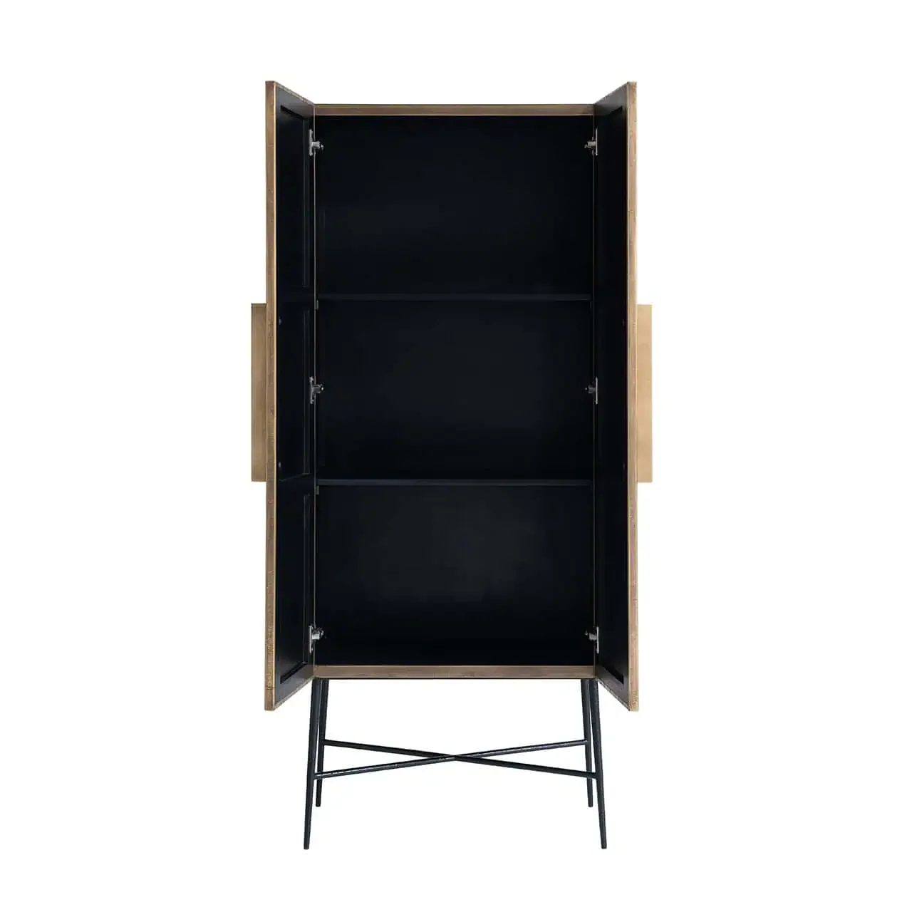 Richmond Interiors Ironville Brass and Birch Cabinet - Image 4