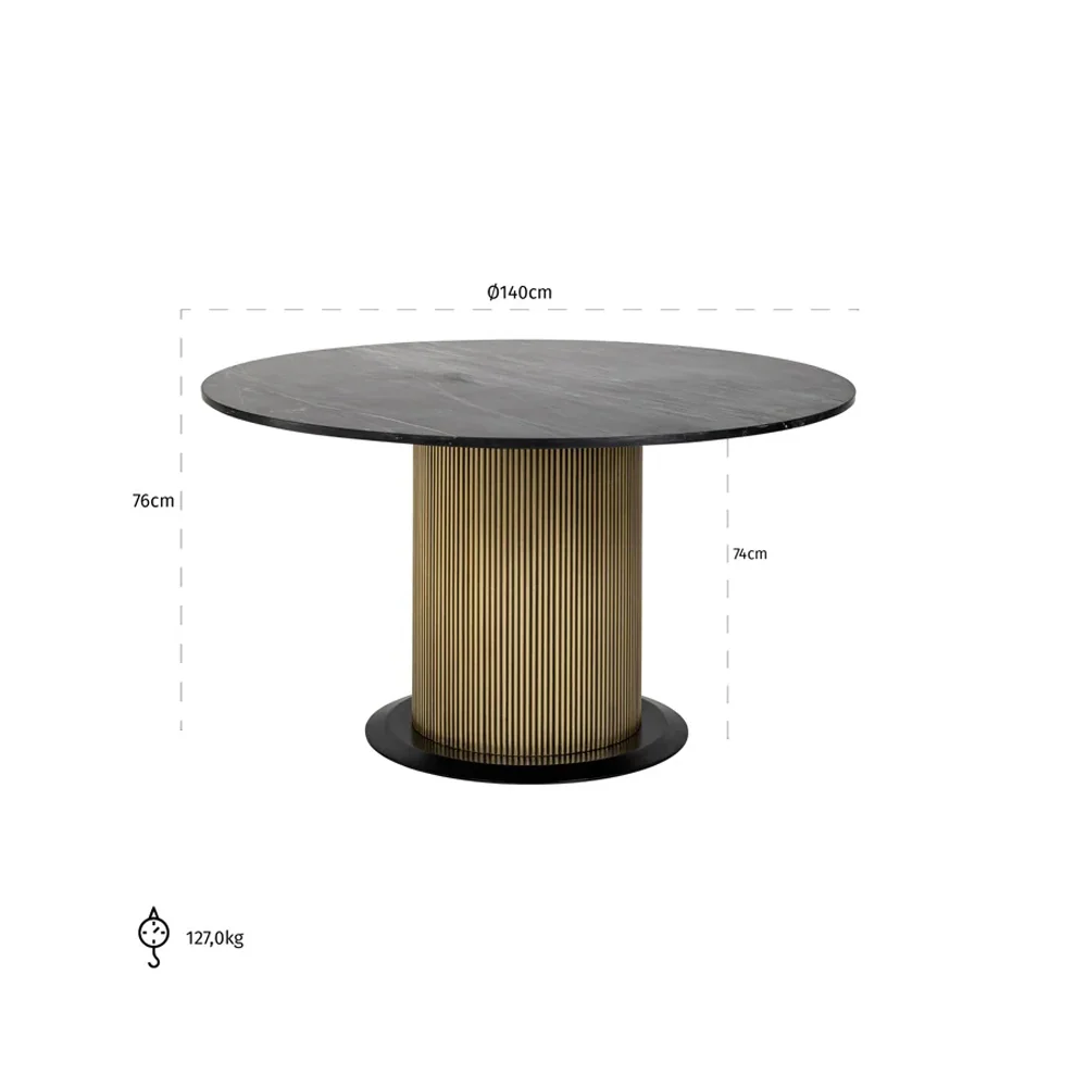 Richmond Interiors Ironville Dining Table – 140cm – Open Box Return - Image 2