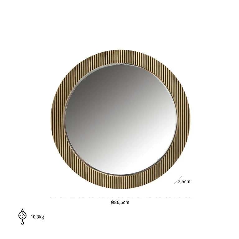 Richmond Interiors Ironville Round Mirror - Image 3