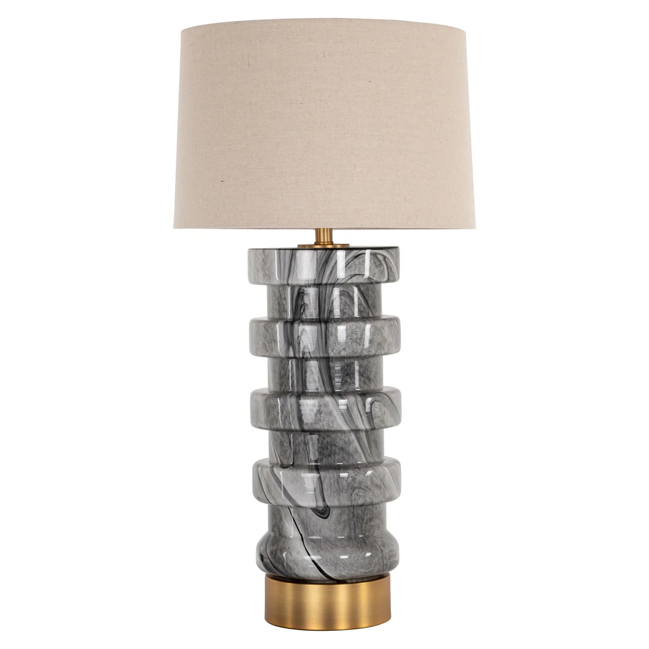 Richmond Interiors Jaylee Table Lamp – Black & White - Excess Stock
