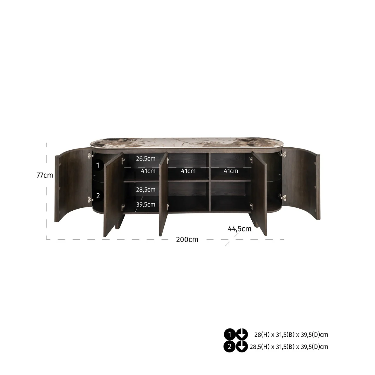 Richmond Interiors Langford Sideboard - Image 5