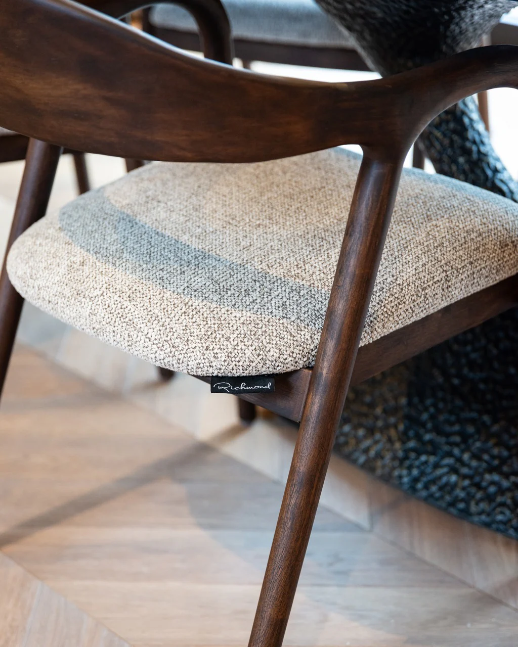 Richmond Interiors Mihara Dining Chairs – Mocca Fancy - Image 3