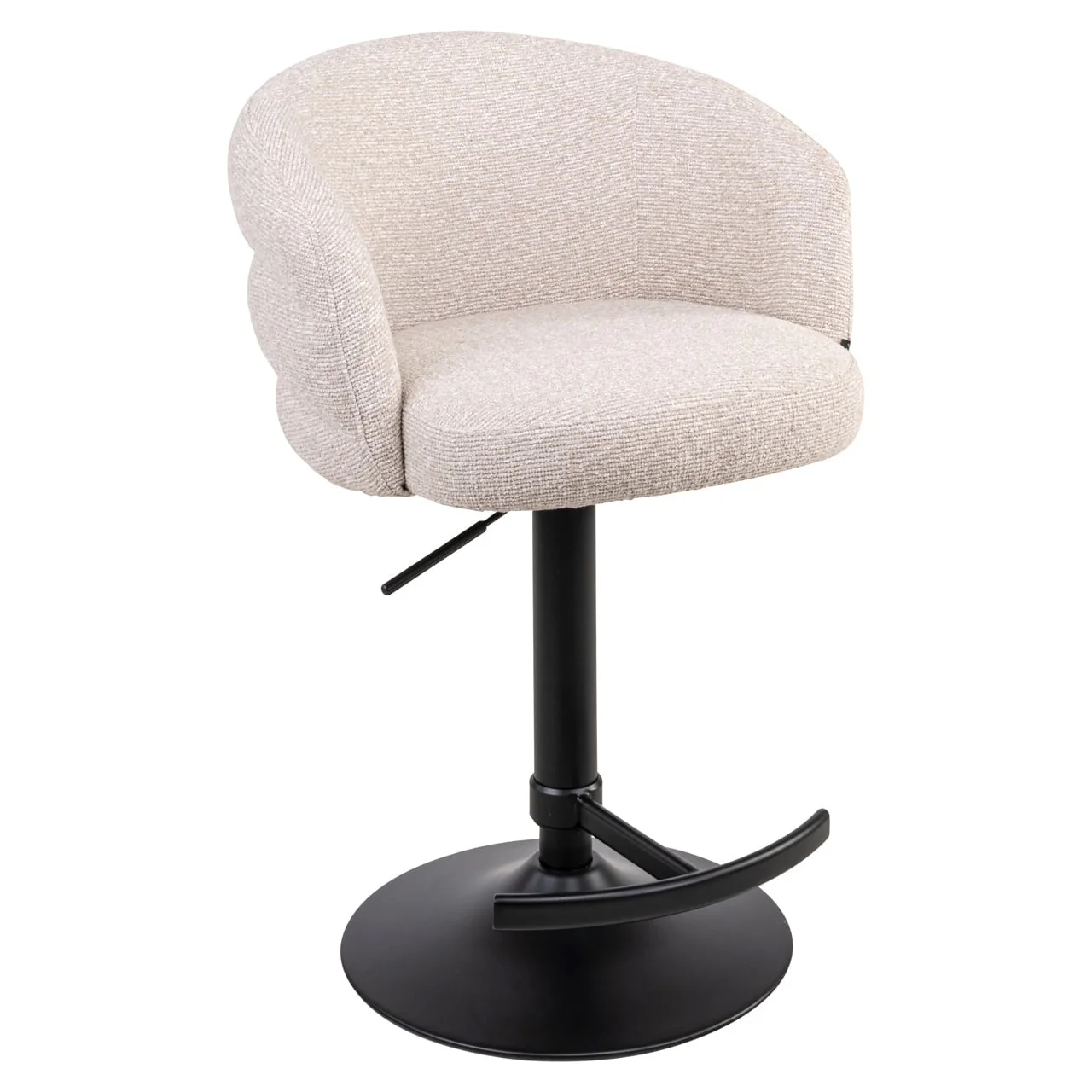 Richmond Interiors Nikki Swivel Bar Stool – Biscotti Chenille - Image 2