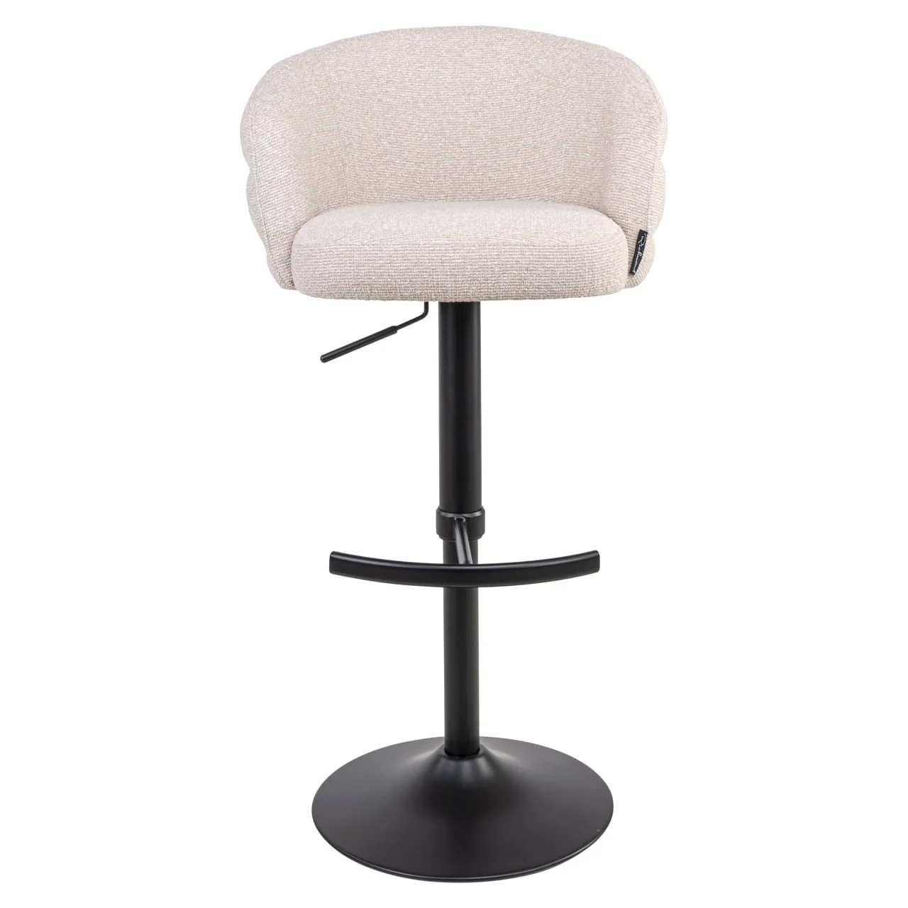 Richmond Interiors Nikki Swivel Bar Stool – Biscotti Chenille - Image 3
