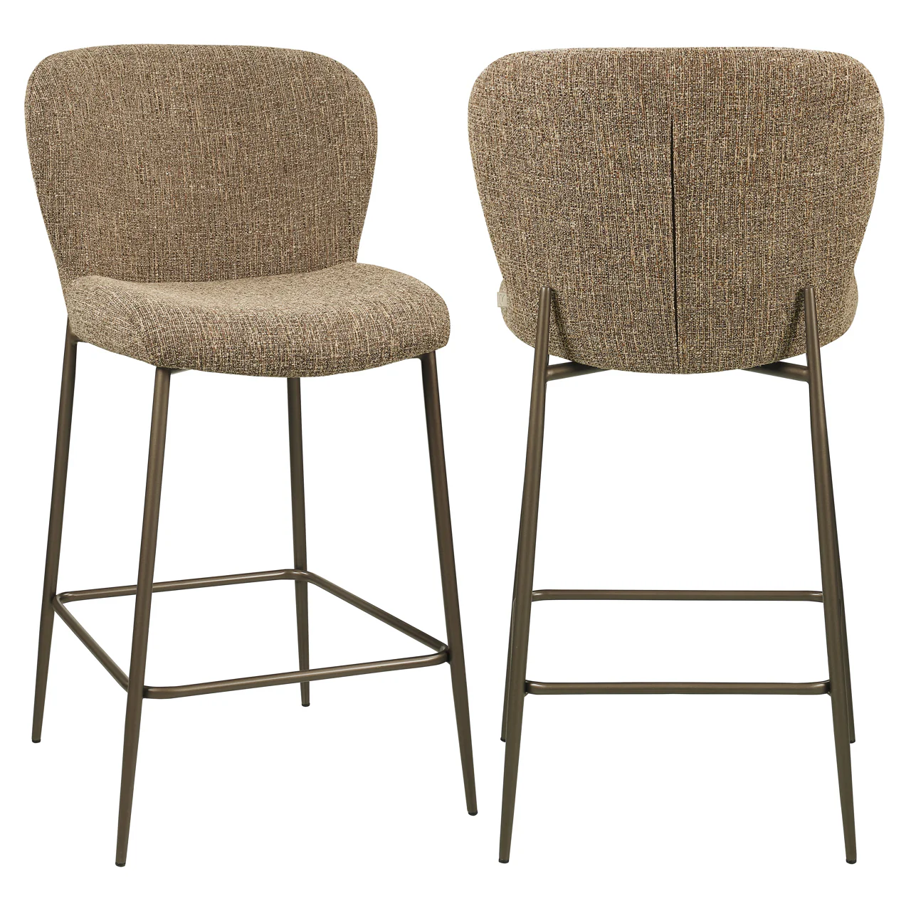 Richmond Interiors Odarby Counter Stool – Brown Tweed - Image 7
