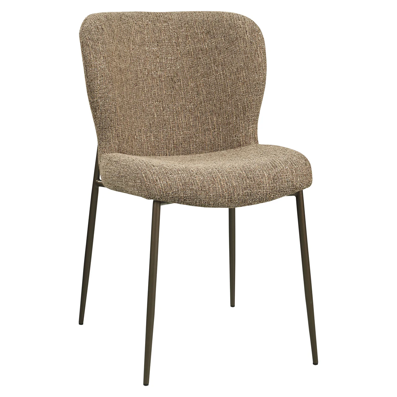 Richmond Interiors Odarby Dining Chair – Brown Tweed – Set of 2 - Image 2