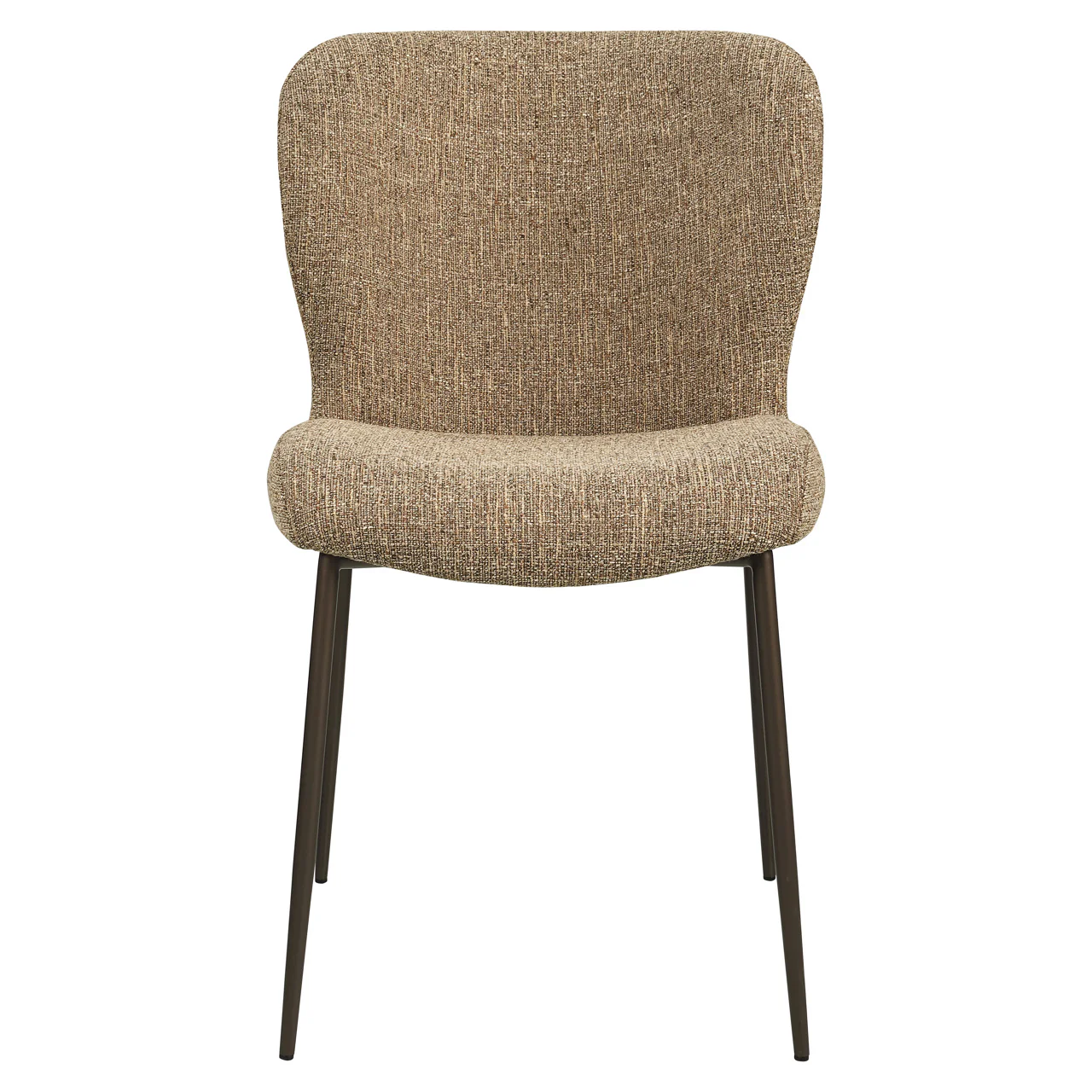 Richmond Interiors Odarby Dining Chair – Brown Tweed – Set of 2 - Image 3