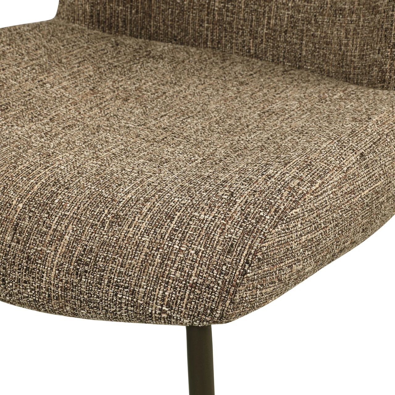 Richmond Interiors Odarby Dining Chair – Brown Tweed – Set of 2 - Image 6