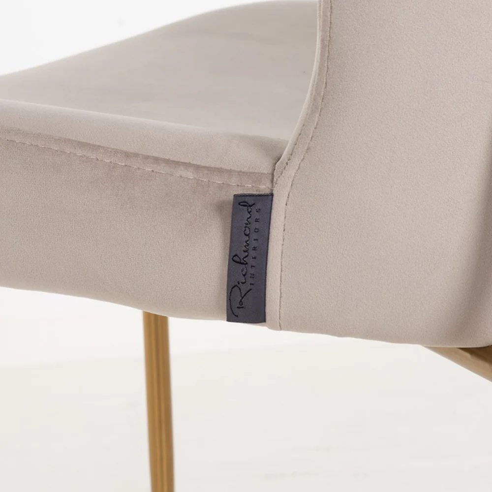 Richmond Interiors Odessa Chair in Khaki Velvet - Image 5
