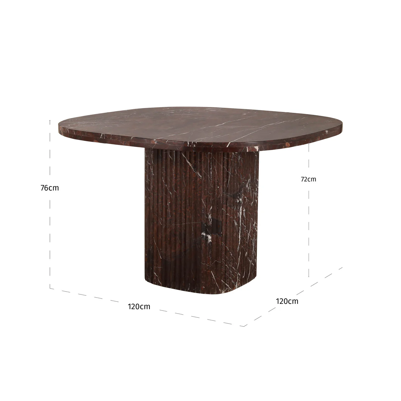 Richmond Interiors Orchid Marble Dining Table - Image 6