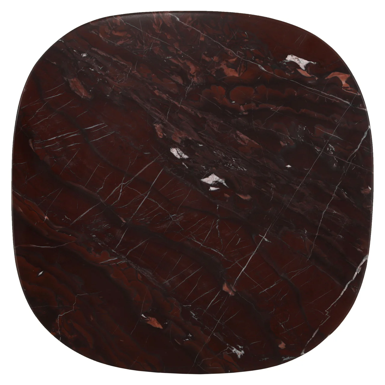 Richmond Interiors Orchid Marble End Table – Burgundy - Image 3