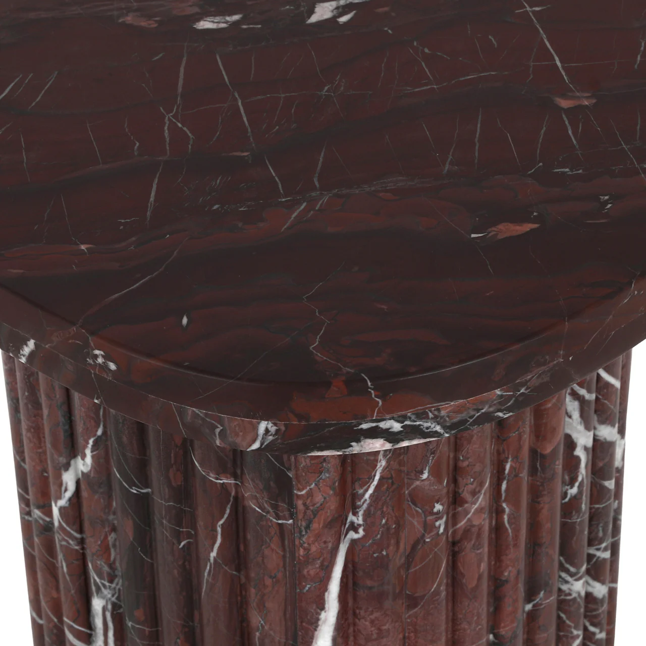 Richmond Interiors Orchid Marble End Table – Burgundy - Image 4