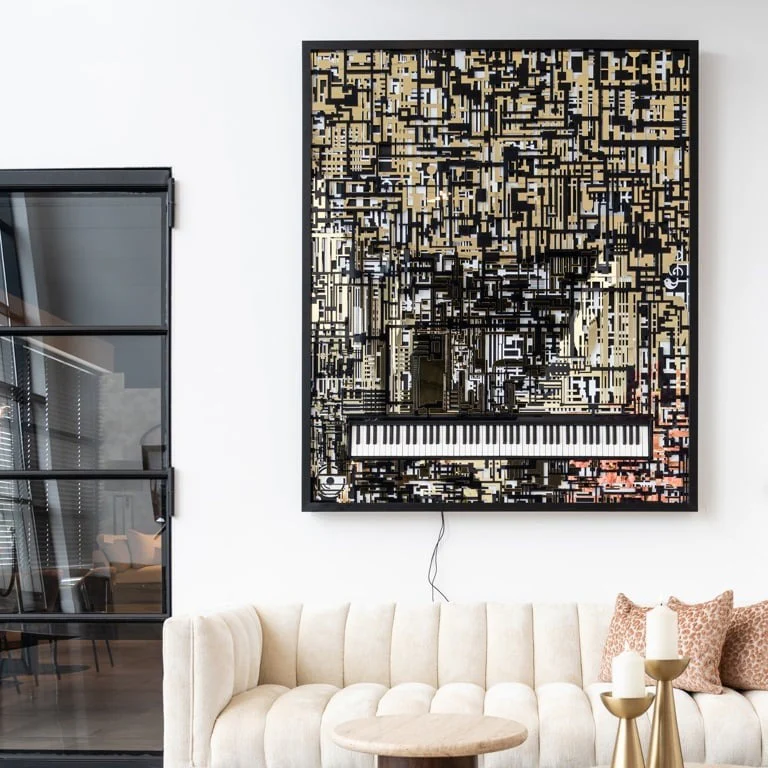 Richmond Interiors Piano Wibi Wall Art - Image 3