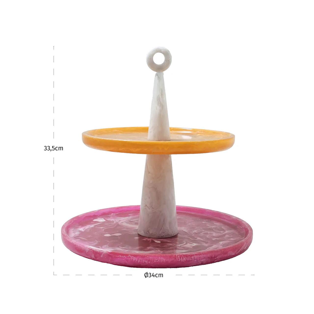 Richmond Interiors Posy Cake Plate – Pink/Orange - Image 5
