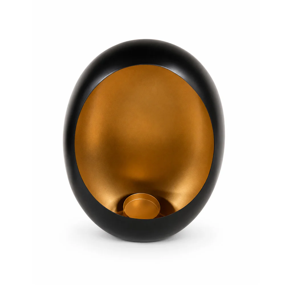 Richmond Interiors Reen Candle Holder in Black and Gold – Small – Open Box Return