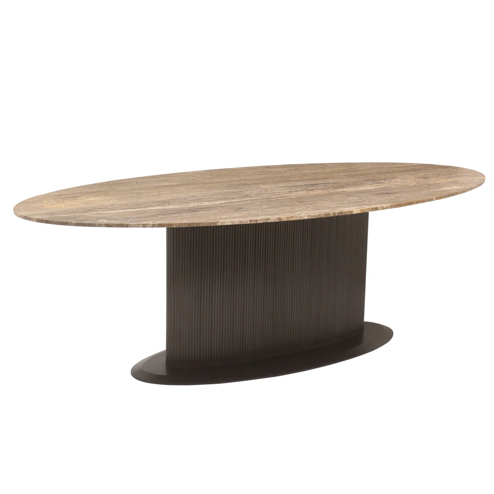Richmond Interiors Russo Oval Dining Table - 235cm - Image 4