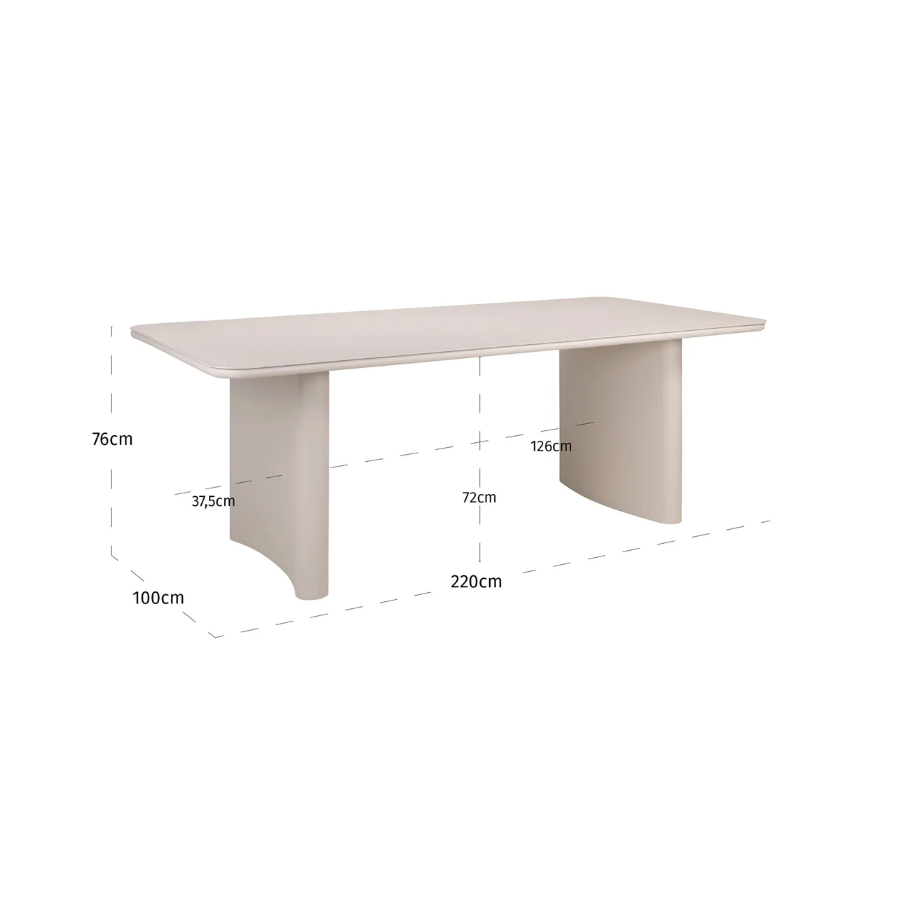 Richmond Interiors Senza Outdoor Dining Table – Light Beige - Image 7