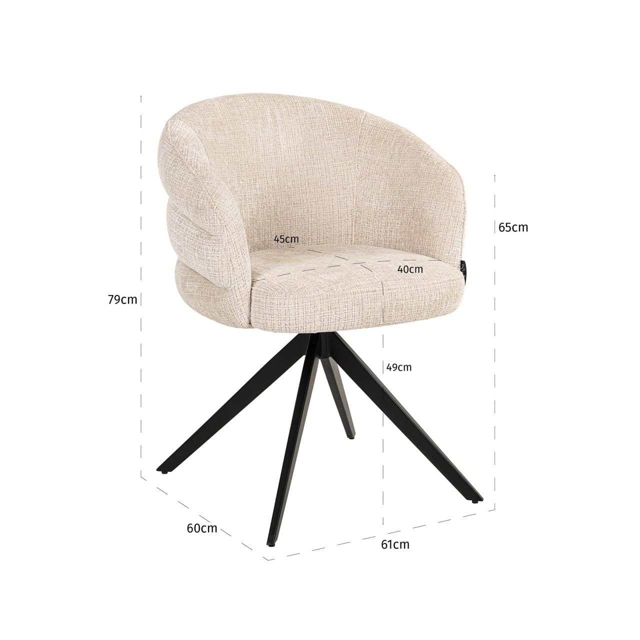 Richmond Interiors Serenity Swivel Chair – Niagara Beige - Image 10
